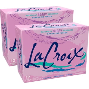 LaCroix Berry Sparkling Water, 12 oz Cans, 24 Pack