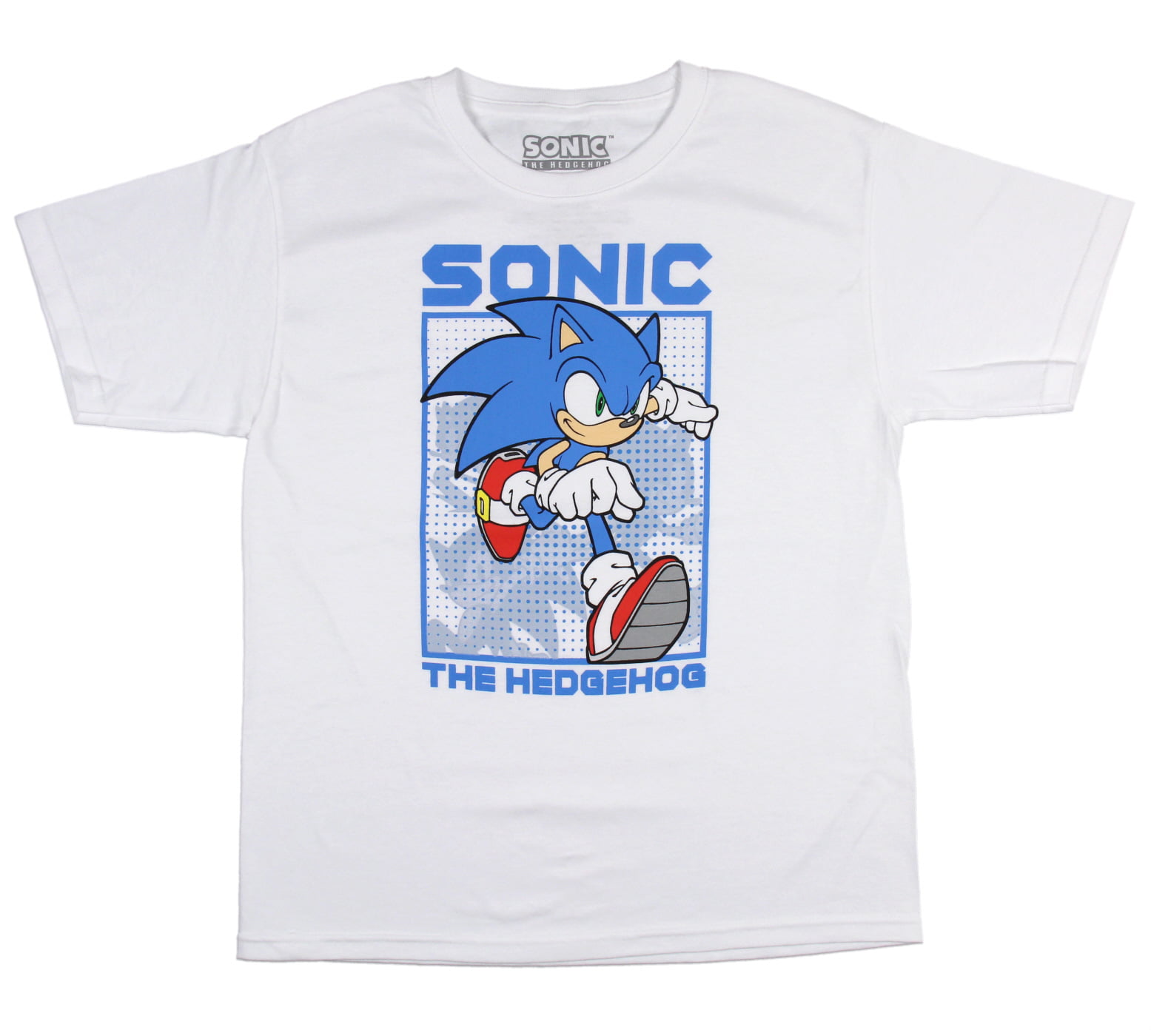 Sonic The Hedgehog T Shirt Boys Blue Supersonic Game Kids Top 