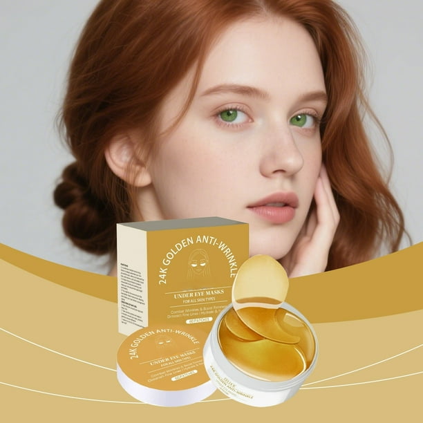 Crema de ojos dorada 50 ml, antiarrugas, reafirmante, reduce las ojeras, las bolsas y la hinchazón, hidratación profunda para la delicada zona de los ojos, cuidado diario
