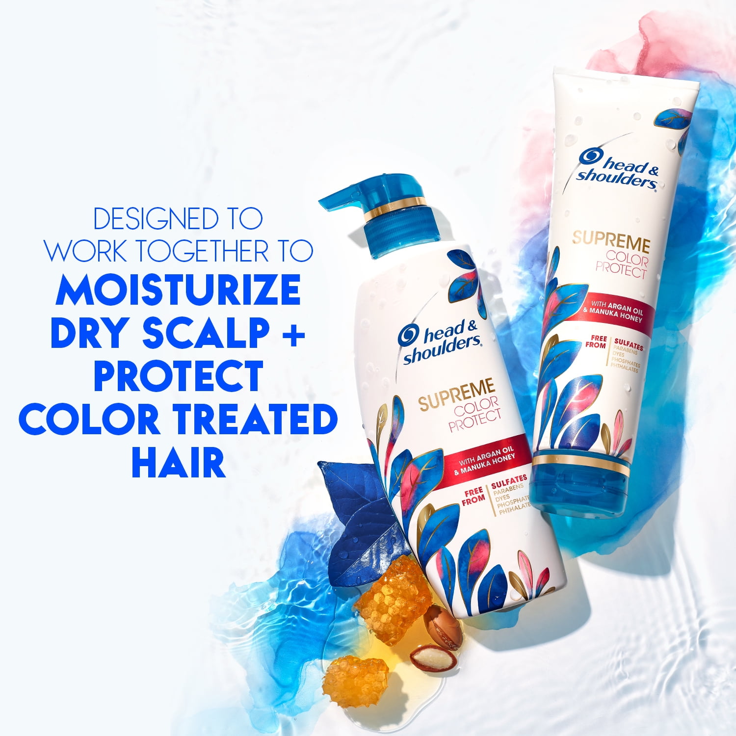 Head & Shoulders Supreme Sulfate Free Color Protect Shampoo, All Hair Types, 11.8 fl oz