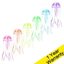 DaToo Aquarium Artificial Glowing Jellyfish Fish Tank Ornament Aquarium Silicone Decoration, 6 Pack, 1 Yr Warranty