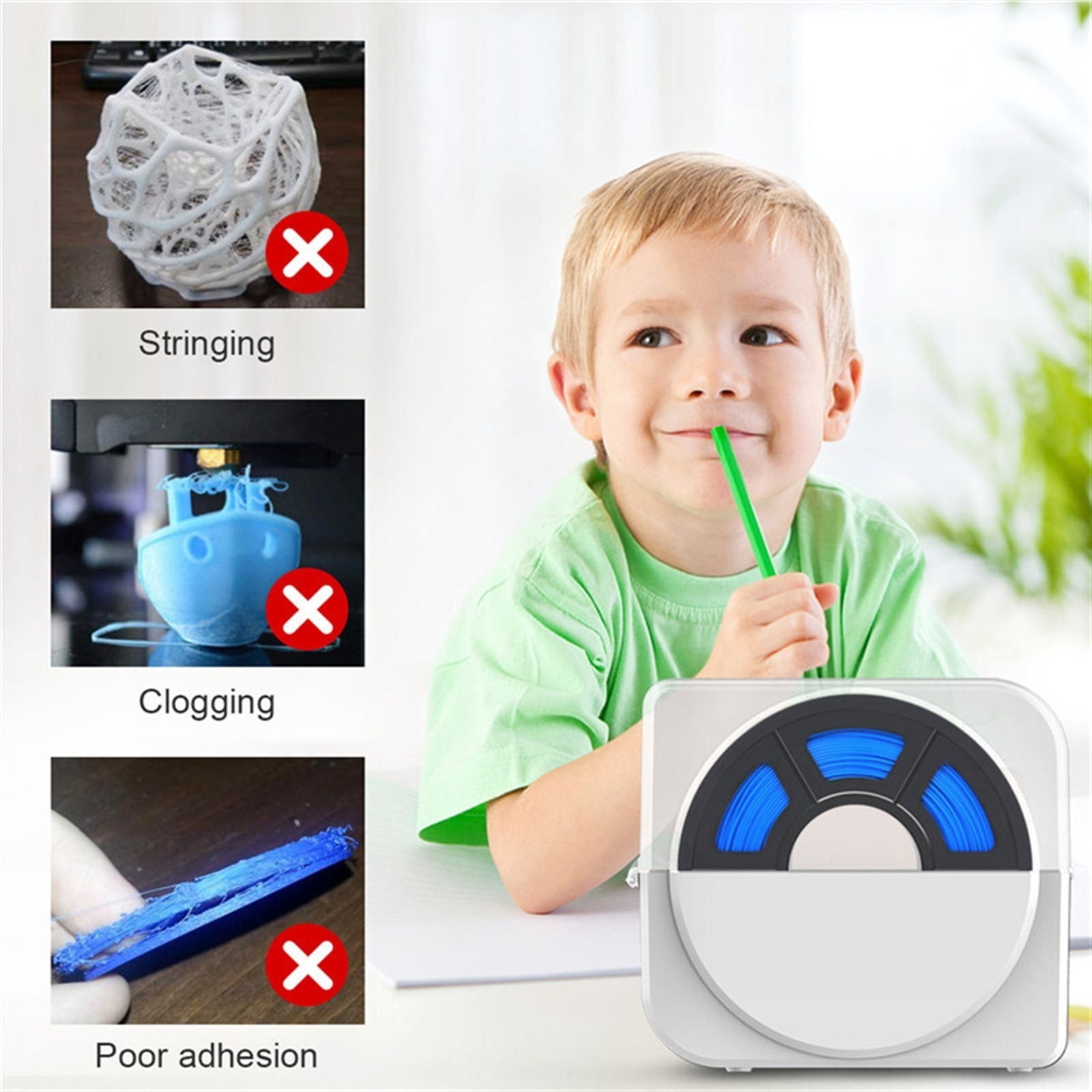 Creative 3D Printer Spare Parts Filament Box Filaments Drying Storage Holder Filament Dryer PLA ABS PTEG Materials Case ,Complete Kit