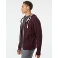 thumbnail image 2 of Fleece Unisex French Terry Heathered Hooded Full-Zip Sweatshirt, 2 of 5