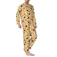 thumbnail image 2 of Fotbe Coffee Bun Hot Dog Pijama de Hombre con Estampado de Manga Larga, Conjunto de 2 Piezas, Ropa de Dormir Suave y Cómoda con Bolsillos-Medium, 2 of 7