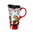 thumbnail image 2 of Cypress Home Ceramic Travel Cup, 17 Oz. ,W/Box, Berry Merry Christmas, 2 of 3