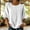 White women boho linen tops a1, variant on thefmos Women Summer Boho Linen Tops 3/4 Sleeve Round Neck Embroidery Casual Loose Pullover Blouses Solid Fall Fashion Tunic, Black M