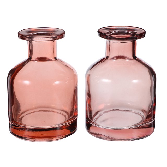 2 botellas difusoras de varillas: botella de vidrio para aromaterapia de 150 ml, contenedor de fragancia vacío, dispensador de aceite decorativo para el hogar, recargable.