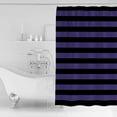 thumbnail image 2 of Fabric Shower Curtain, Happy Halloween Purple and Black Stripes Bathroom Curtain with 12 Hooks Waterproof No Bad Odor Machine Washable Bath Curtains for Bathroom, Spa Room, Background Cloth, 60"x72", 2 of 6
