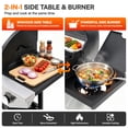 thumbnail image 6 of SEGMART 4 Burner Propane Gas Grill with Side Burner, 46,500 BTU Outdoor Cooking BBQ Grill with Porcelain-Enameled Cast Iron Grates, Equipped with Temperature, Tool Hooks, and Bottle Opener, 6 of 11