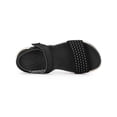 thumbnail image 5 of BLISSFUL STEP Women's Hook and Loop Strap Platform Wedge Heel Sandals Black (Size 6), 5 of 6