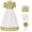 Green, variant on WOYY Toddler Girl's Garden Style Short Sleeve Dress with Apron Hat Long Dress, Sizes 4-12