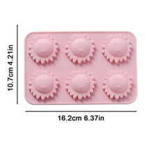 Promotion Sale! Nomeni Dessert Mold 6 Even Small Sun Diy Homemade Chocolate Candy Icing Grid Cookie Baking Cake Silicone Clearance Sale Pink