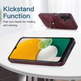 thumbnail image 3 of Fit for Samsung Galaxy A13 4G Case Card Pocket 360° Rotatable Ring Holder Kickstand, Shockproof Drop Resistant PU Leather Soft TPU Back Protective Phone Case For Samsung Galaxy A13 4G, Winered, 3 of 8