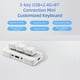thumbnail image 3 of Mini Mk321-Pro Teclado Mini Personalizado Mini Mini Contruptor Azul Mecánico USB+2.4G+BT Conexión para el Juego de Oficina Multimedia White, 3 of 7