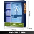 thumbnail image 6 of Brochao Portable Closet, Wardrobe Closet Organizer with Hanging Rods, 3 Drawers & 4 Shelves Closet Organizer, Blue, 6 of 11