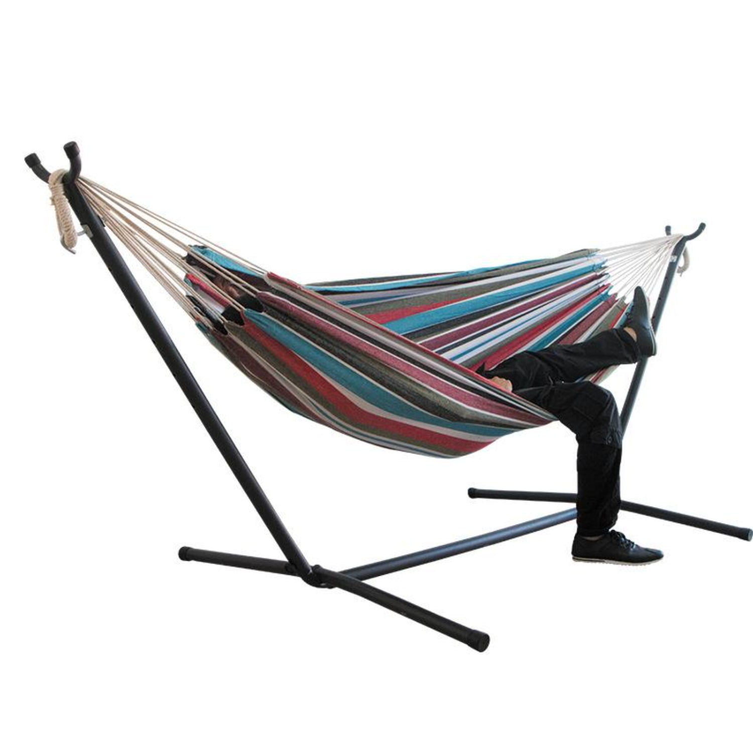 Canvas Camping Hammock Double Widened Single Hammock Chair Without Stand for Outdoor Enthusiasts(Without Stand)
