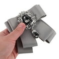 thumbnail image 5 of OUNONA Stylish Grey Pre-Tied Bow Tie Brooch for Men, Formal Bowties and Suit Accessories, Perfect for Weddings and Parties, 5 of 6