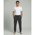 thumbnail image 4 of Real Essentials 3 Pack: Men's Ultra Soft Cotton Pajama Pants - Sleep Lounge PJ Joggers with Pockets (Available in Big & Tall), 4 of 4