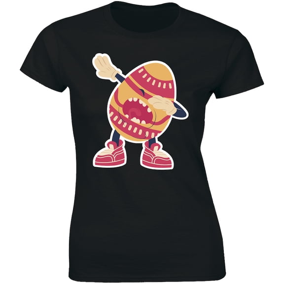 Dancing And Dabbing Easter Egg Funny Easter Gift Women's T-Shirt