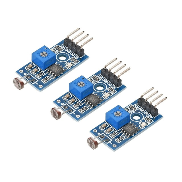 Módulo de Sensor Fotosensible Detección de Intensidad de Luz Digital 4 pines DC 3.3-5V para Arduino UNO, 3 piezas