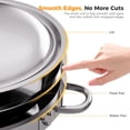 thumbnail image 5 of CAMMOO Silver 6QT Chafing Dish Buffet Set, 18/8 Stainless Steel Food Warmers for Parties, Buffet Catering and Events, 4 Pack, 5 of 8