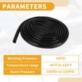 thumbnail image 4 of 1pc Manguera de vacío de silicona de 130PSI de presión máxima para Chevrolet, Buick y Lincoln, línea de vacío automotriz de silicona negra de 16.4FT, 11/16" 18mm ID 2mm ID 2mm de grosor, 4 of 8