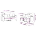 thumbnail image 4 of vidaXL 2 Piece Sofa Set with Cushions Dark Grey Fabric, 4 of 4