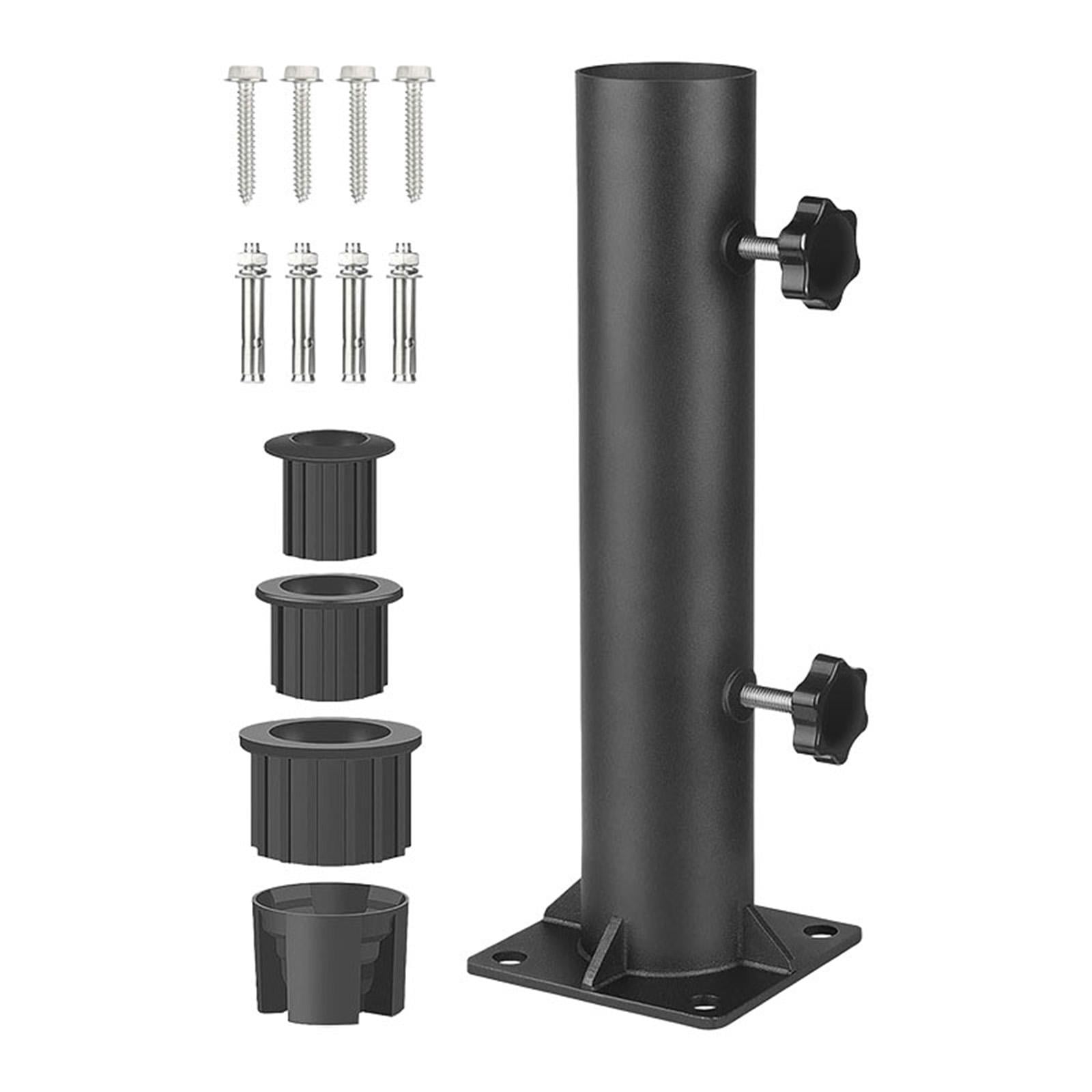 Colaxi Patio Umbrella Stand Flag Pole Holder Multifunctional Umbrella Clamp Outdoor Umbrella Holder for Porch Picnic Tables Pontoons