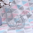 thumbnail image 4 of Metal Wire Egg Baskets for Eggs, Chicken Shaped Egg Holder, Rustic Round Baskets Gathering Egg with Handle, 4 of 5