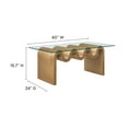 thumbnail image 4 of Coffee Sofa Side End Table, round, Natural Brown, Glass, Wood, Living Room Lounge Cafe Lobby Hospitality Restaurant, Modern Contemporary, HB37194, 4 of 10