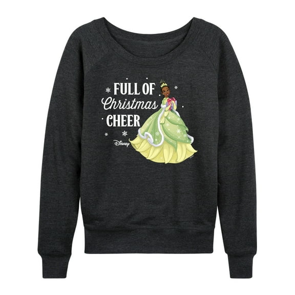 Disney - Full Of Christmas Cheer Tiana - Women's Lightweight French Terry Long Sleeve Shirt