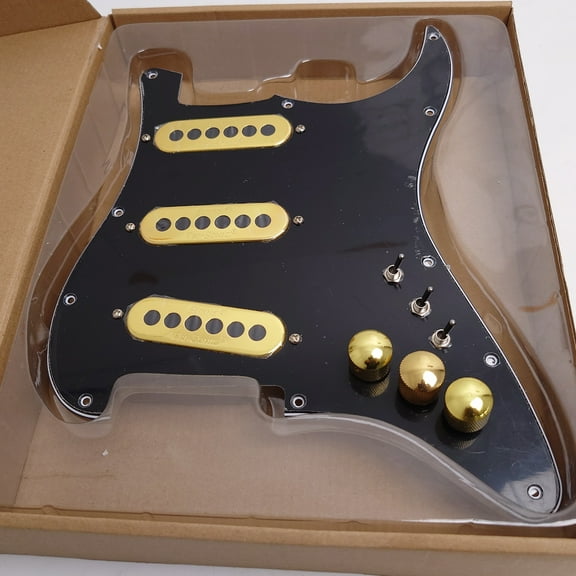 Guitar Prewired Loaded Pickguard, with SSS Burns Tri Sonic Single Alnico 5 pickups For Fender Strat Guitar