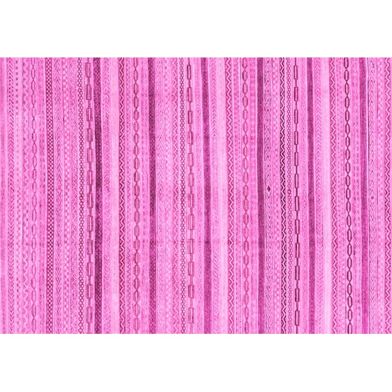 Ahgly Company Indoor Rectangle Abstract Pink Modern Area Rugs, 7' x 9'