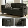 thumbnail image 5 of 108" Modern 4-Seater Sectional Modular Sofa Couch with Storage and Dual-Layer Cushions Dark Gray, 5 of 9
