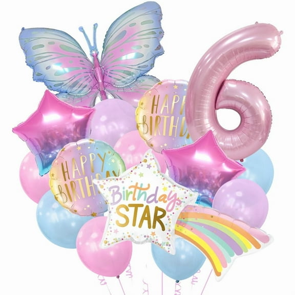 Butterfly Meteor Digital Balloon Set for Birthday Party Decoration