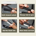 thumbnail image 4 of yeacher Vintage Stainless Steel Shaving Razor with 10 Blades, Multi-Pattern Acrylic Handle, Sky Blue, Green, Black Options, Durable & Multi-Functional Grooming Tool, 4 of 6