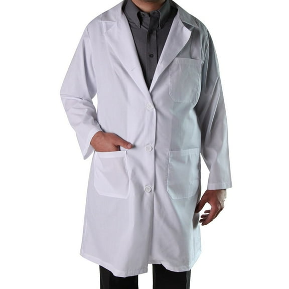 Making Believe Adult Unisex White Classic Lab Coat Size Large