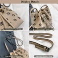 thumbnail image 5 of Women's Bucket Bag, Rivet Purse Mini Leather Hobo Bag Y2K Popular Rivet Crossbody Bag Bucket Handbag, 5 of 7