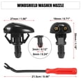 thumbnail image 5 of 3 Pcs Front Windshield Wiper Washer Nozzle Spray Jet Kit 28931-3S500 for Nissan Frontier 1998-2004 for Xterra 2000-2004, 5 of 6