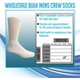 thumbnail image 7 of Yacht & Smith Mens Wholesale Bulk Cotton Socks, Athletic Sport Socks Shoe Size 10-13 (120 Pairs White), 7 of 7