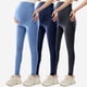 thumbnail image 2 of Amzcrzy 3PC Leggings premamá color liso por encima de la barriga clásicos largo completo cómodos suaves yoga ejercicio informal S-XL Azul, 2 of 7