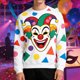 thumbnail image 2 of Top de Manga Larga Impresa con Tema de Carnaval, Sudadera de Cuello de Tripulación de Poliéster Casual para Disfraz de Fiesta Y Ropa Cotidiana, 2 of 7