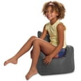 thumbnail image 6 of Posh Creations Pasadena Bean Bag Chair, Kids, 1.8 ft, Charcoal Gray, 6 of 6