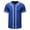 Blue, variant on Laqbezok Men's Classic Baseball Jersey Shirt, Short Sleeve Button Down Sporty Top, Casual Hip Hop Streetwear Tee with Contrast Piping