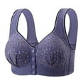 thumbnail image 2 of Dxzfnsa Bras for Women Front Closure Bra for Women No Underwire Back Support Plus Size Full Coverage Bra (Dark Blue,XXXXL), 2 of 9