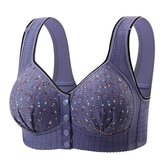HongQid Front Closure Bra Hides Back Fat Full Back Coverage Bra with Shapewear Plus Size Push Up Sports Bra