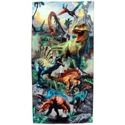 Luxurious - Dinosaurs - 100% Cotton Velour Beach Towel  Soft, Absorbent, and Stylish!
