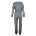 thumbnail image 4 of Women Spring 2 Piece Lounge Outfit Plus Size Long Sleeve Pj Top High Waisted Jogger Pants Set Travel Clothes Tracksuit, 4 of 5