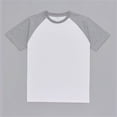thumbnail image 3 of Ediodpoh Men’s Raglan Contrast T Shirt 230g Solid Color Retro Heavy Shoulder T Shirt Pure Cotton Matching Color Loose Short Sleeve Tops for Men Trendy White XL, 3 of 3