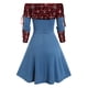 thumbnail image 3 of Vestidos Para Mujer Vestidos de Otoño Con Hombros Descubiertos Estampado de Navidad de Moda Botón Causal Vestido de Vacaciones de Manga Larga Odeerbi  ODB182483, 3 of 4